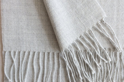 Bufanda Gris Claro 100% Baby Alpaca