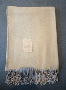 Manta Beige Barquillo Fleco Beige