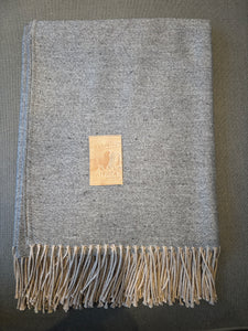 Manta Gris Fleco Beige