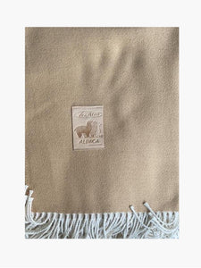 Manta Beige Vainilla Flecos Blancos
